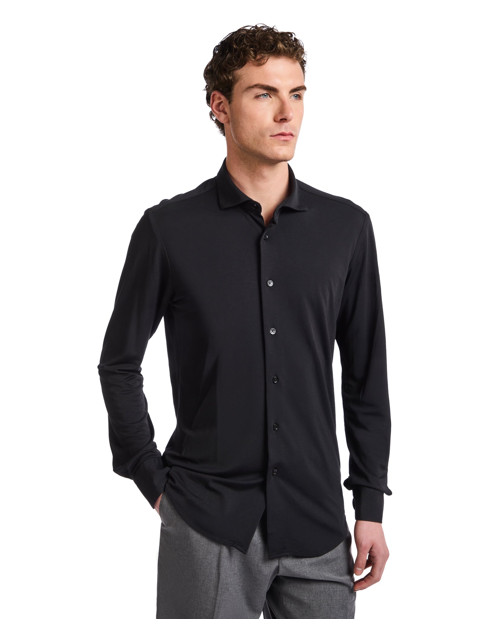 Camisa Radice de punto negro