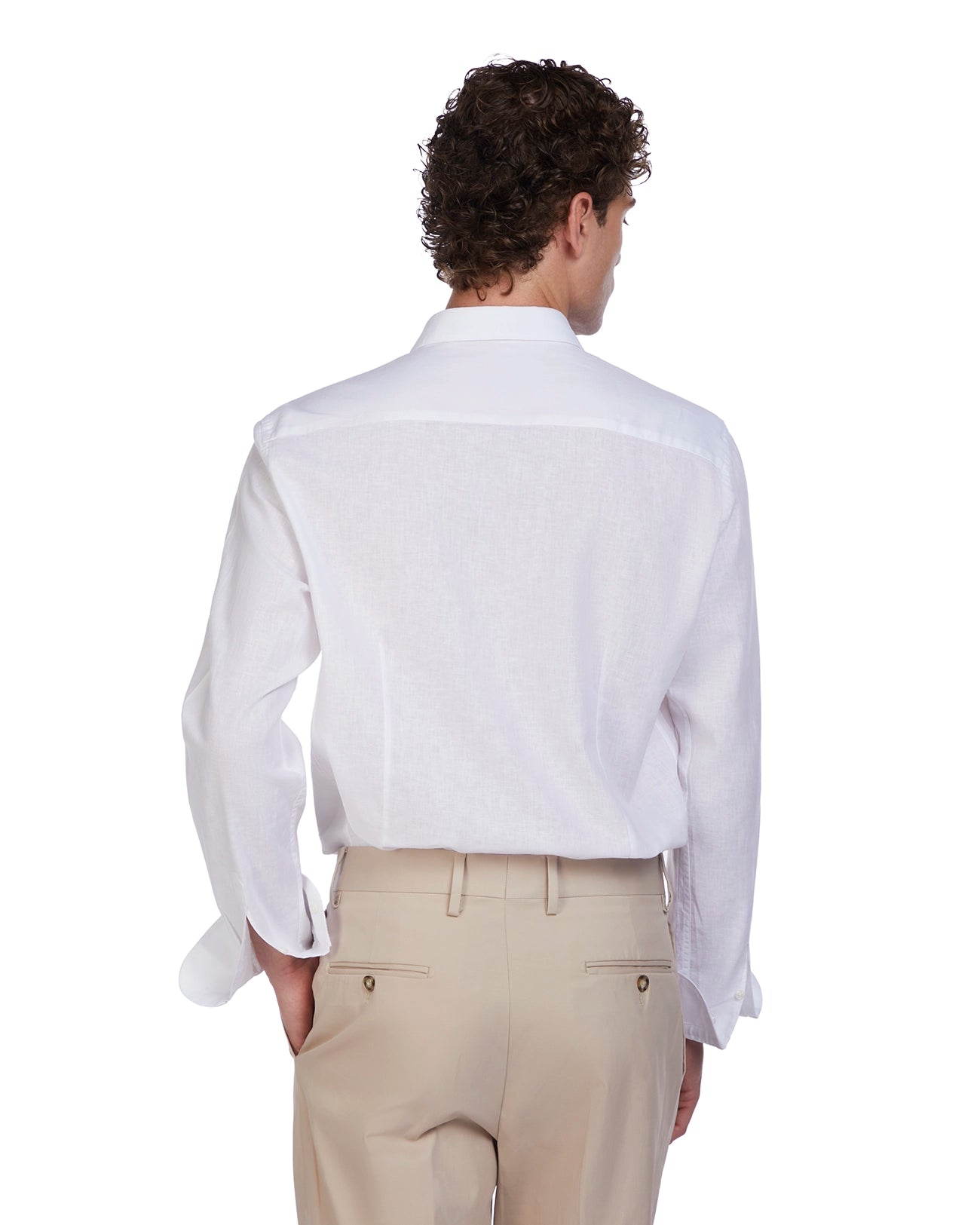 Rennes white linen and cotton shirt