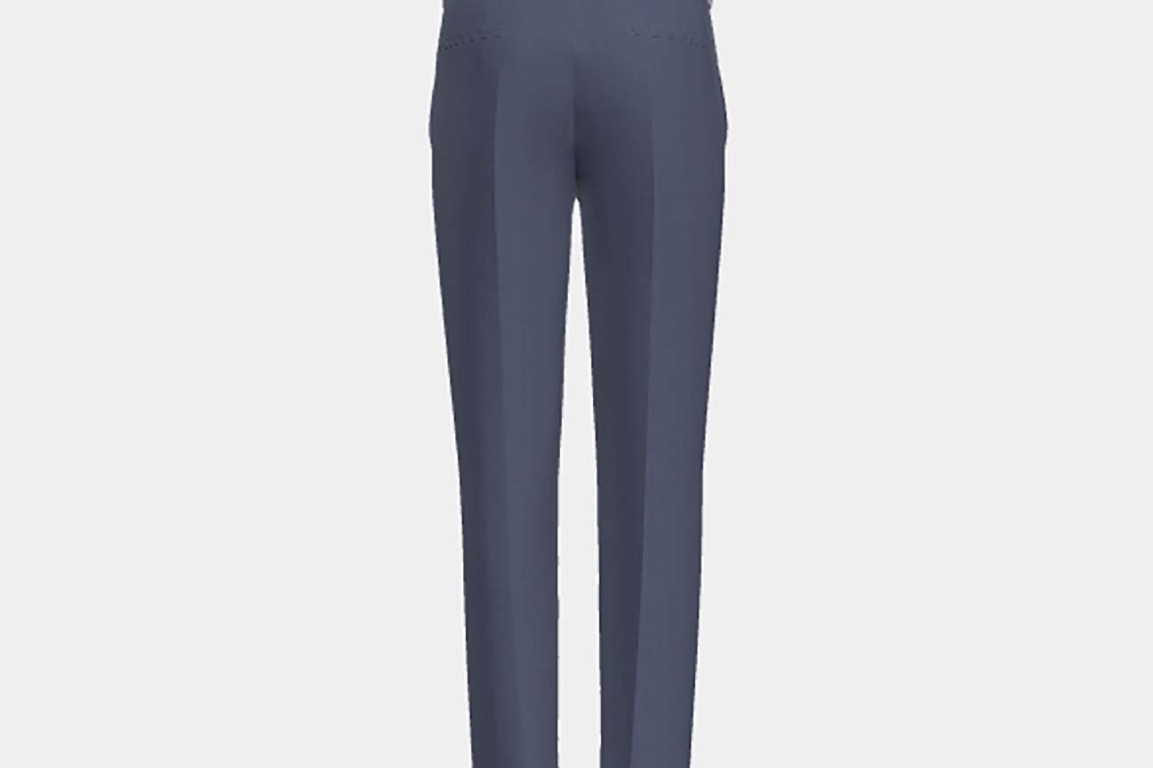 Pantalon en laine solaro années 130 sur mesure en bleu clair Caccioppoli