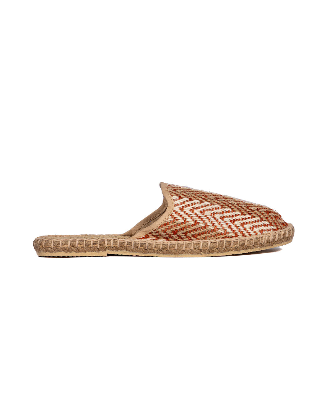 Lerici- mules espadrilles herringbone brick