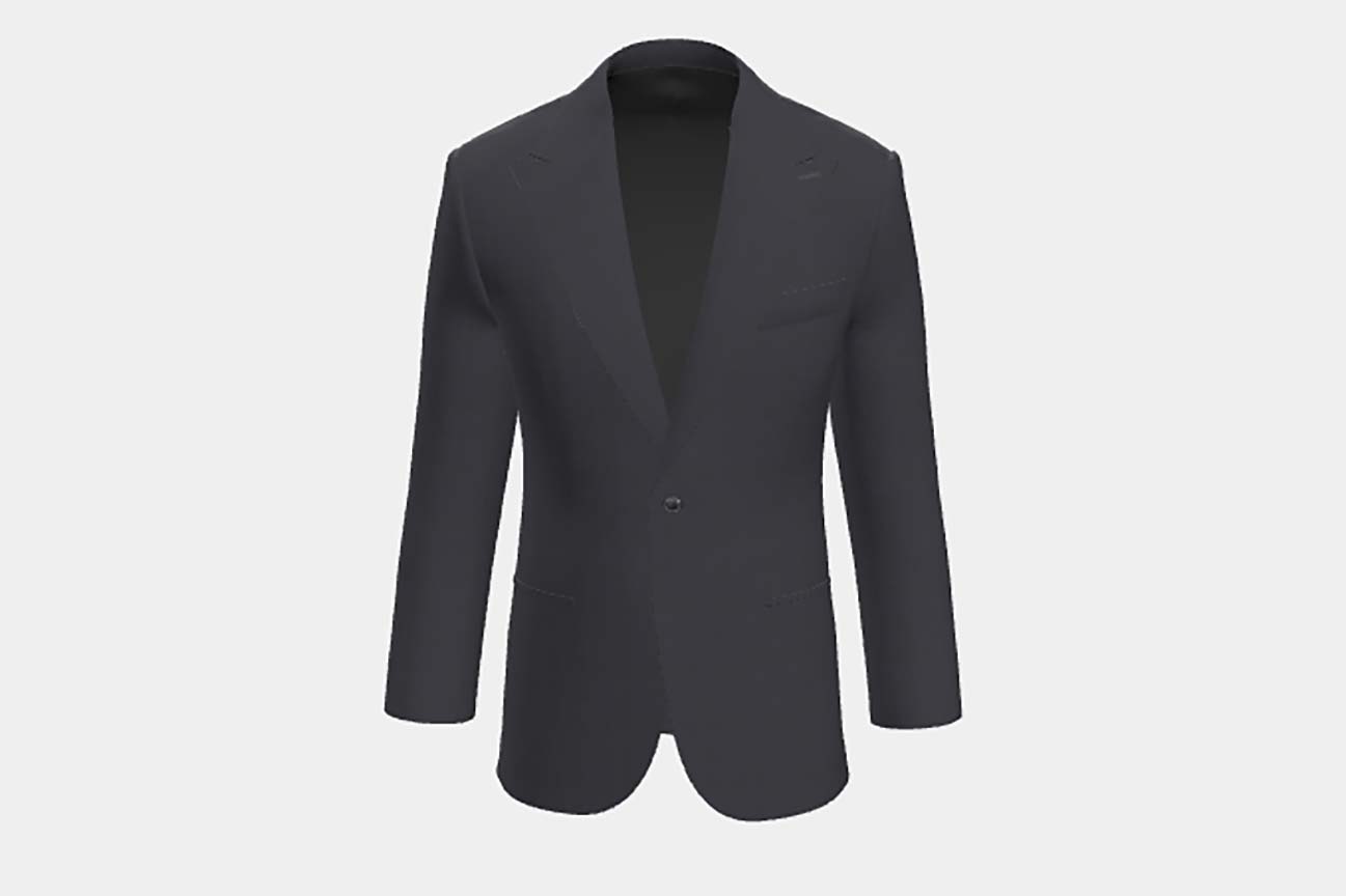 Loro Piana blue 150s wool tailored jacket