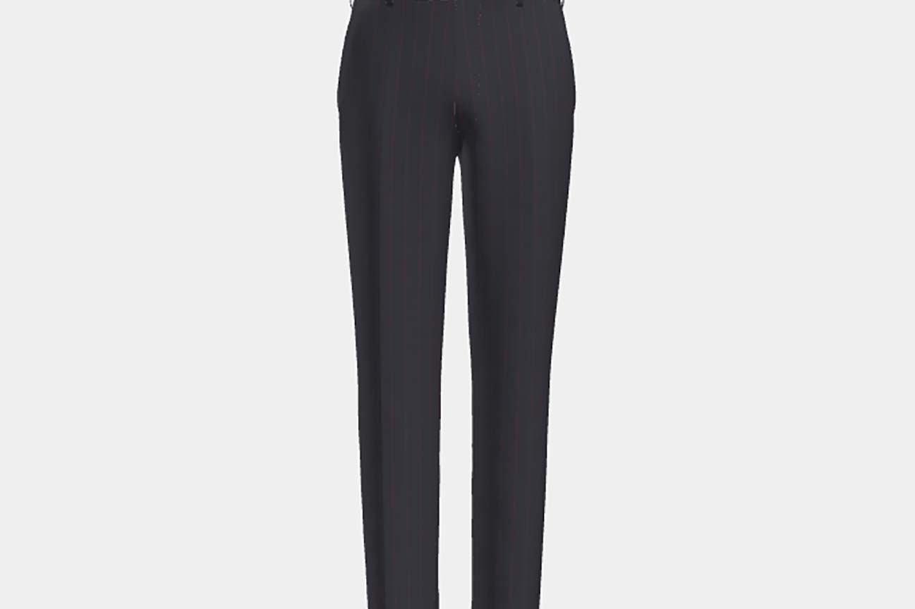 Tailored blue pinstripe 130s wool trousers Caccioppoli