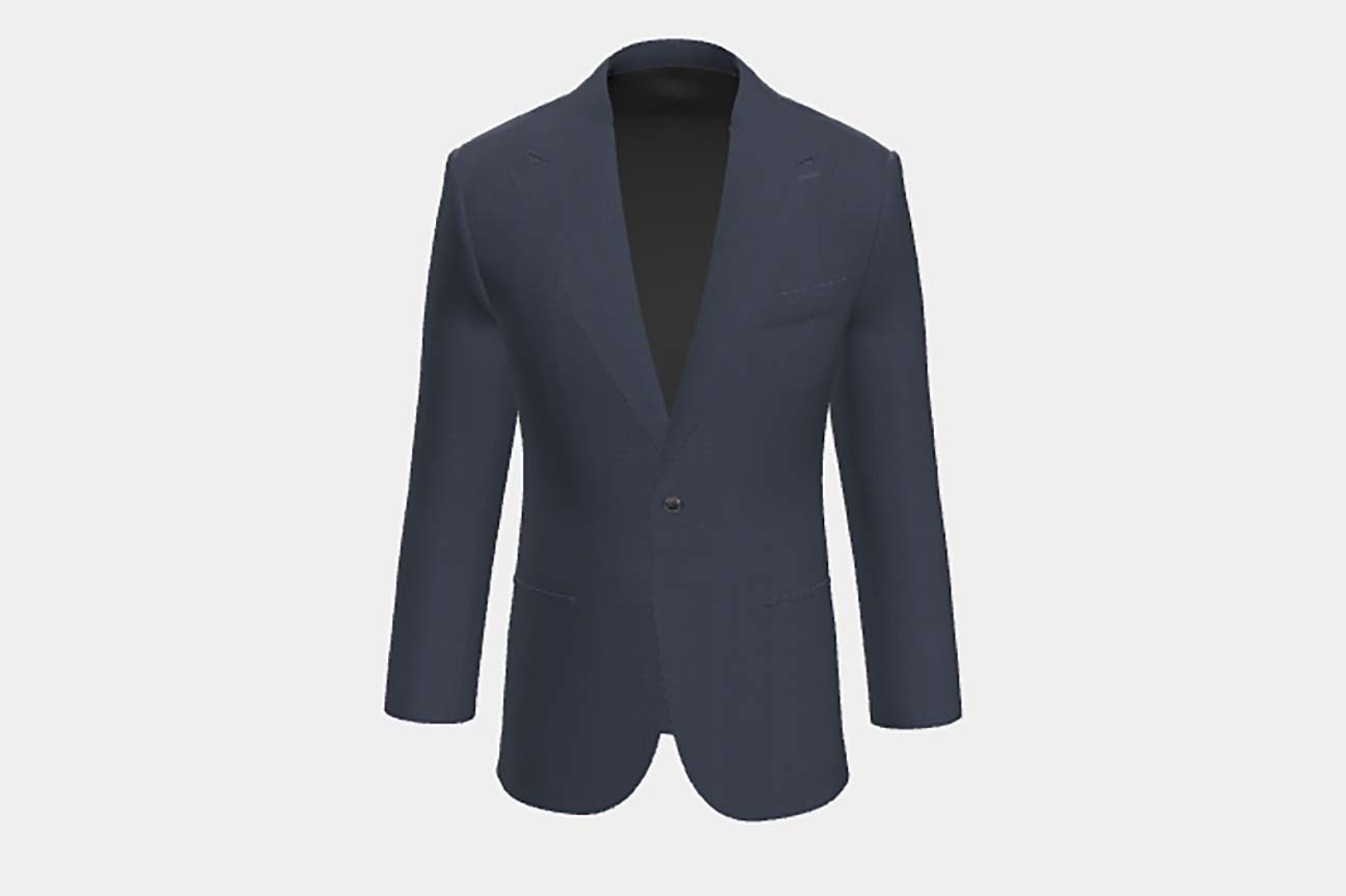 Blue Prince of Wales 130s wool tailored jacket Caccioppoli