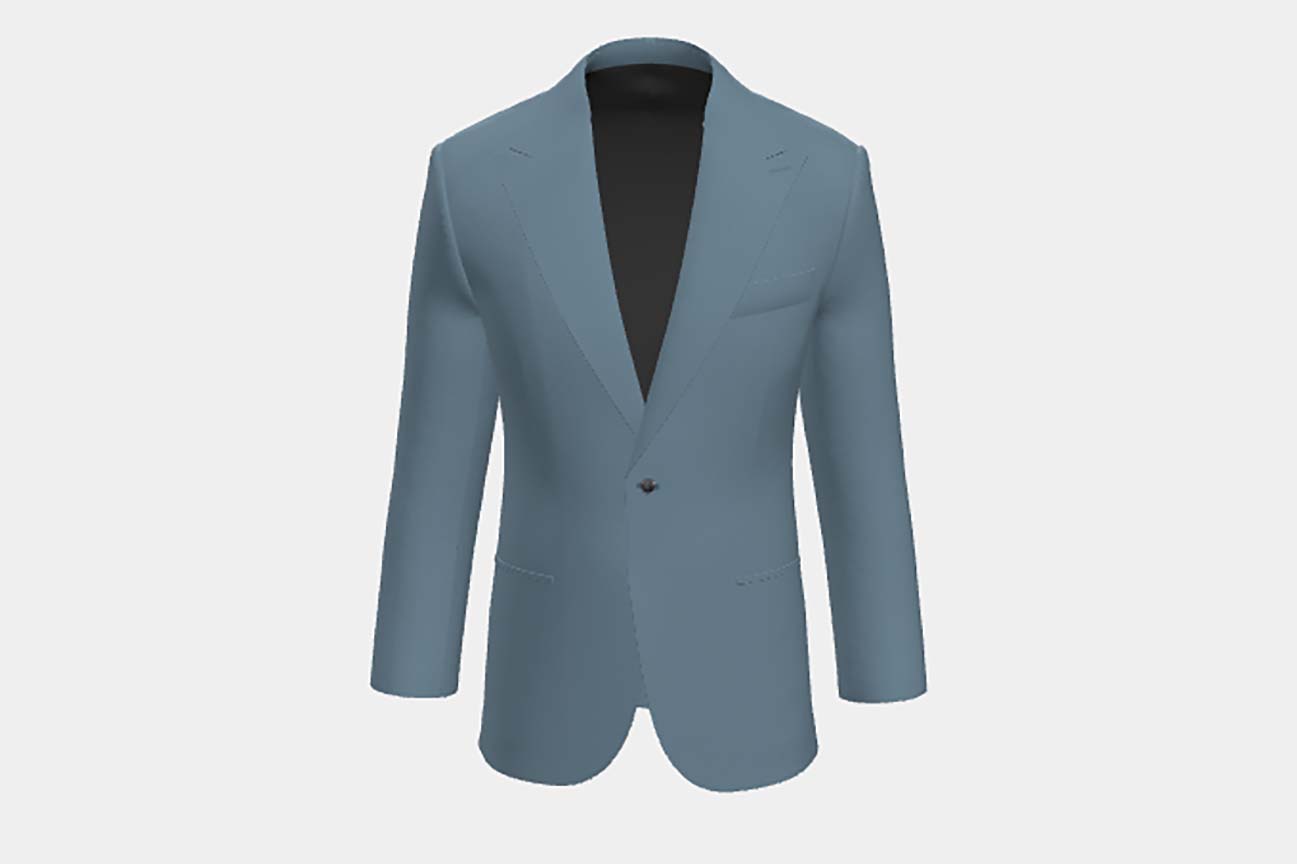 Light blue 150s wool and silk tailored jacket Caccioppoli