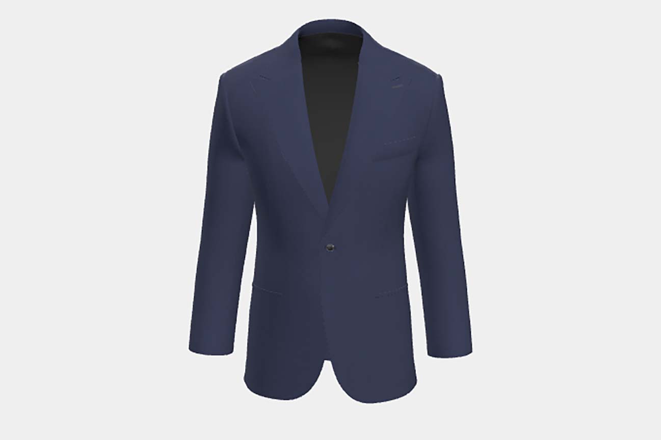 Canonico black 120s wool tailored jacket