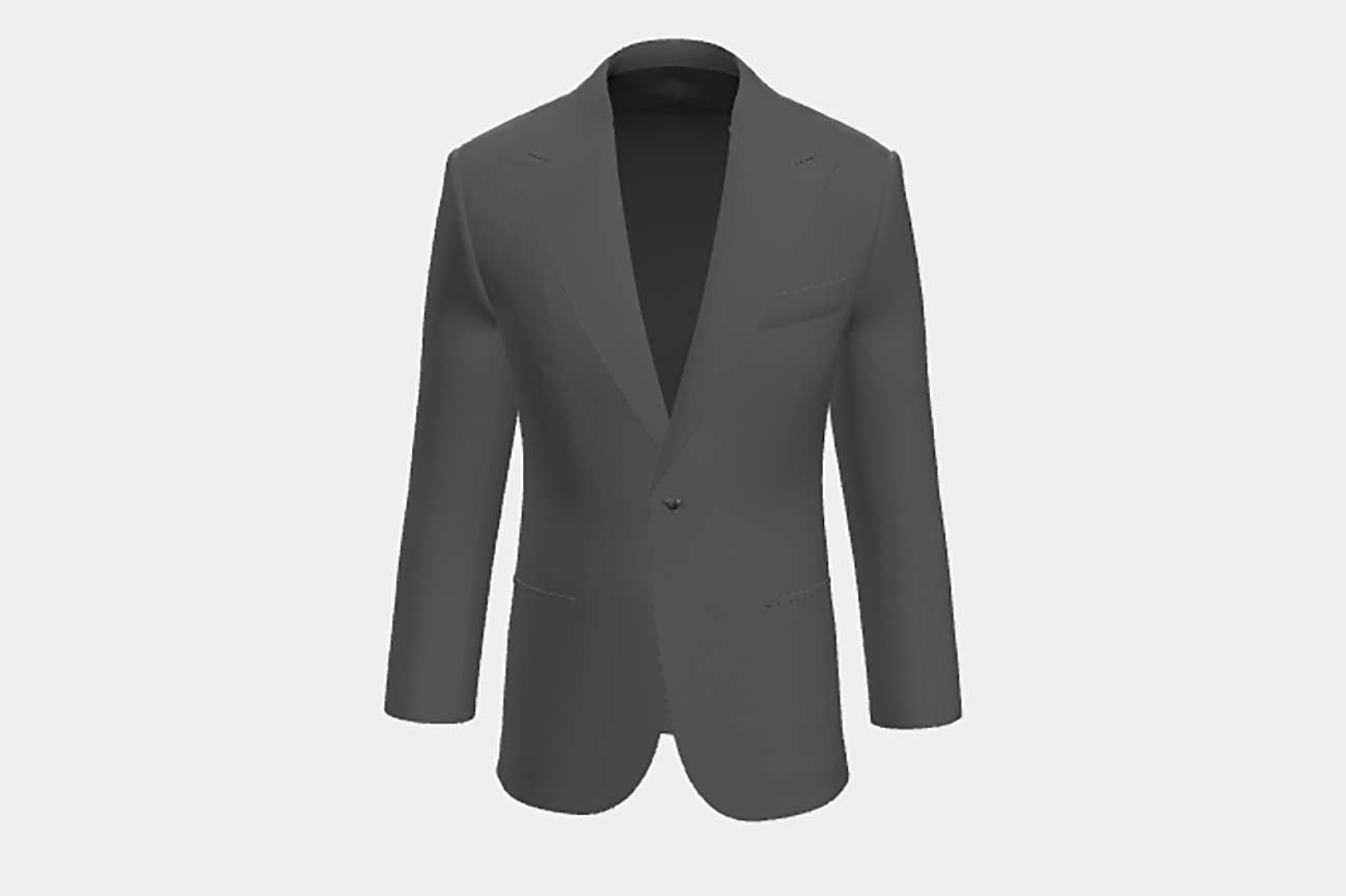 Canonico gray 120s wool tailored jacket