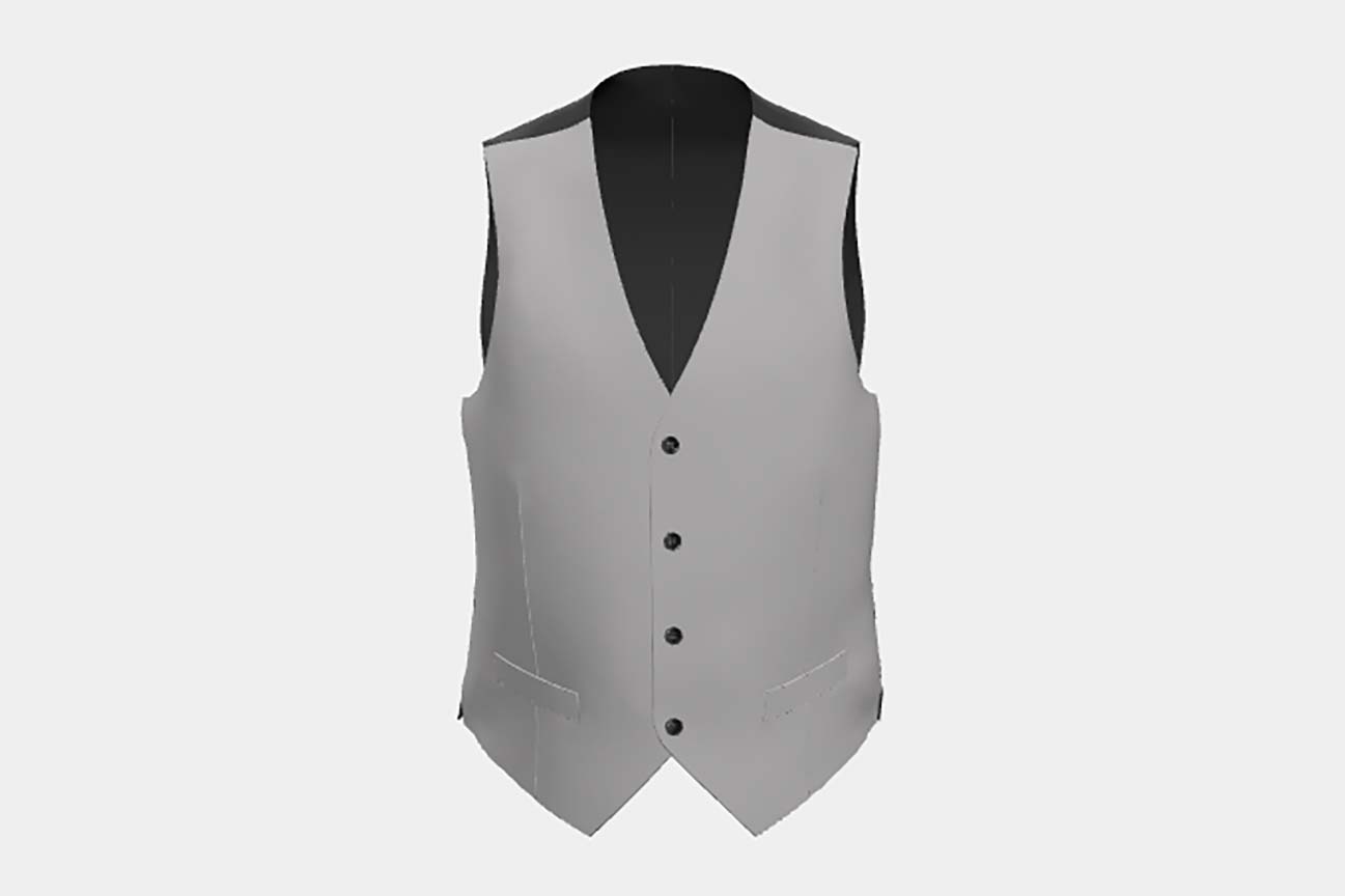 Canonico gray 110s wool tailored vest