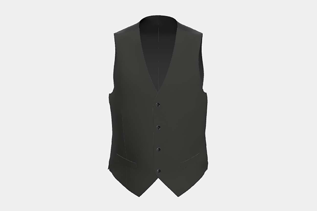 Loro Piana gray 150s wool tailored waistcoat
