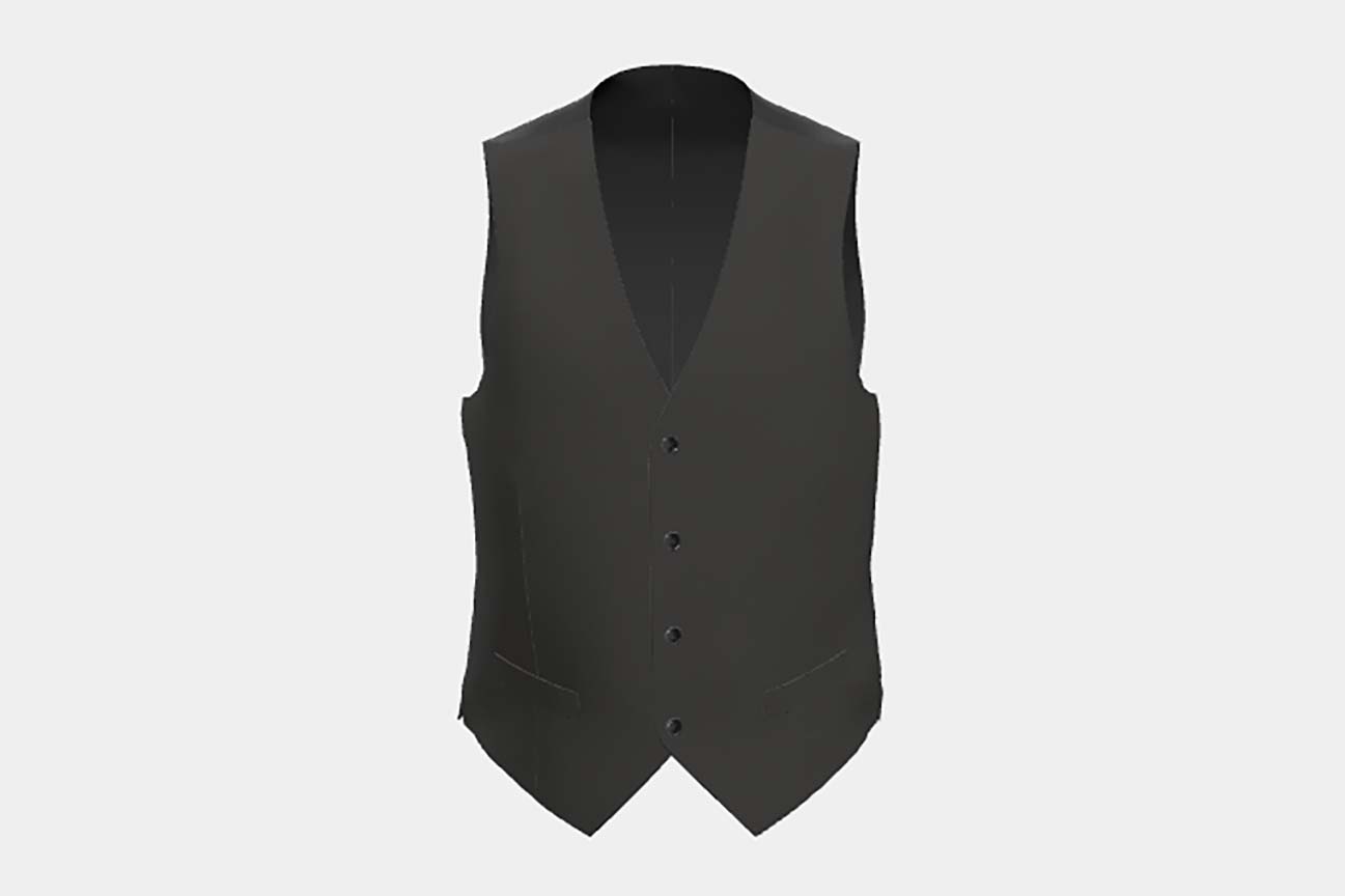 Canonico gray 110s wool tailored vest