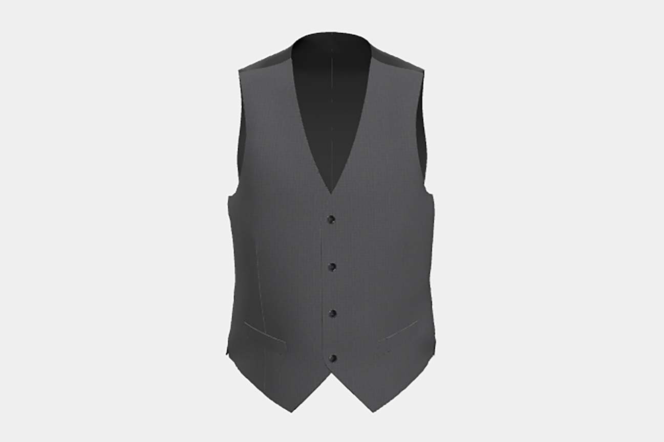 Canonico gray 110s wool tailored vest