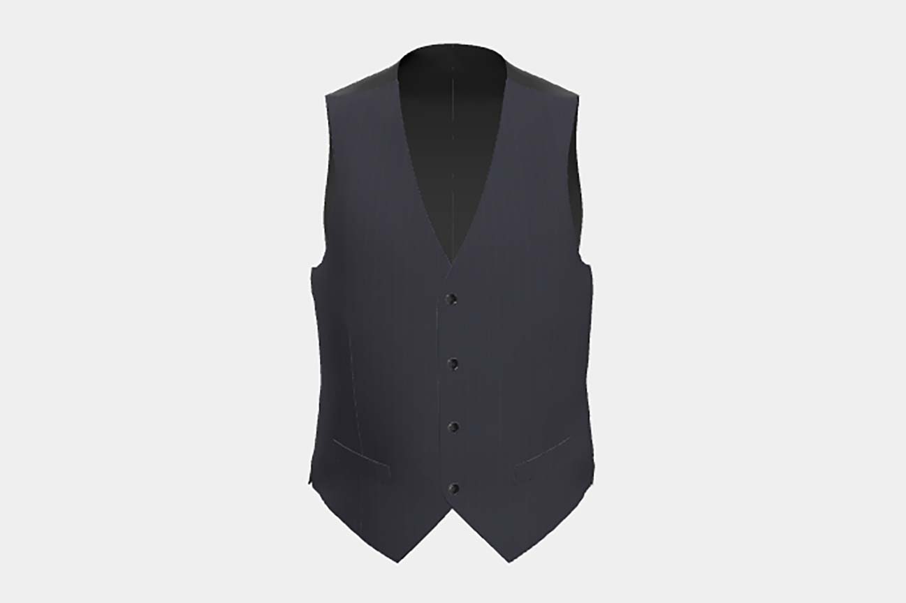 Canonico blue 110s wool tailored vest