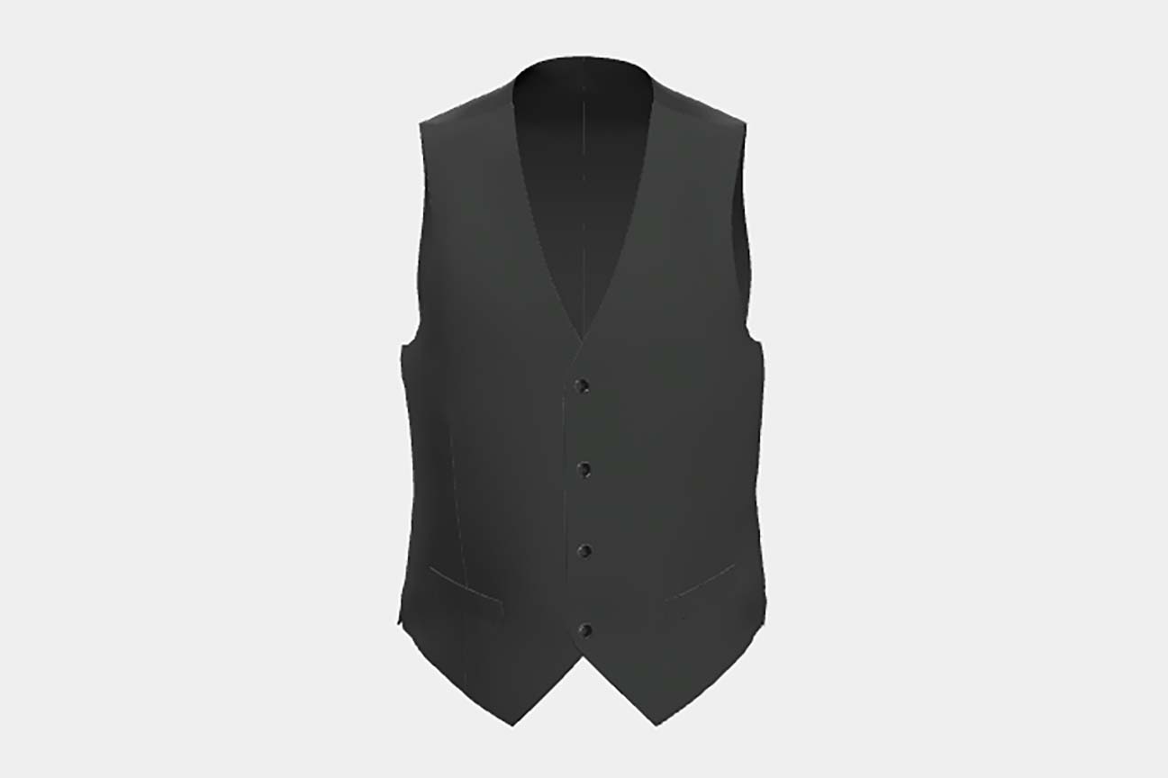Canonico green 110s wool tailored vest
