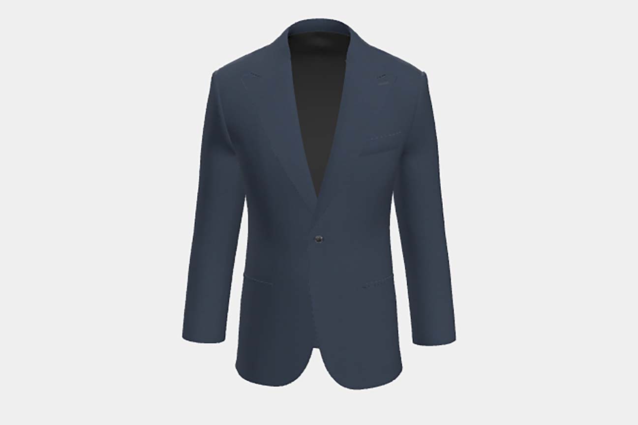 Blue Prince of Wales 130s wool tailored jacket Caccioppoli