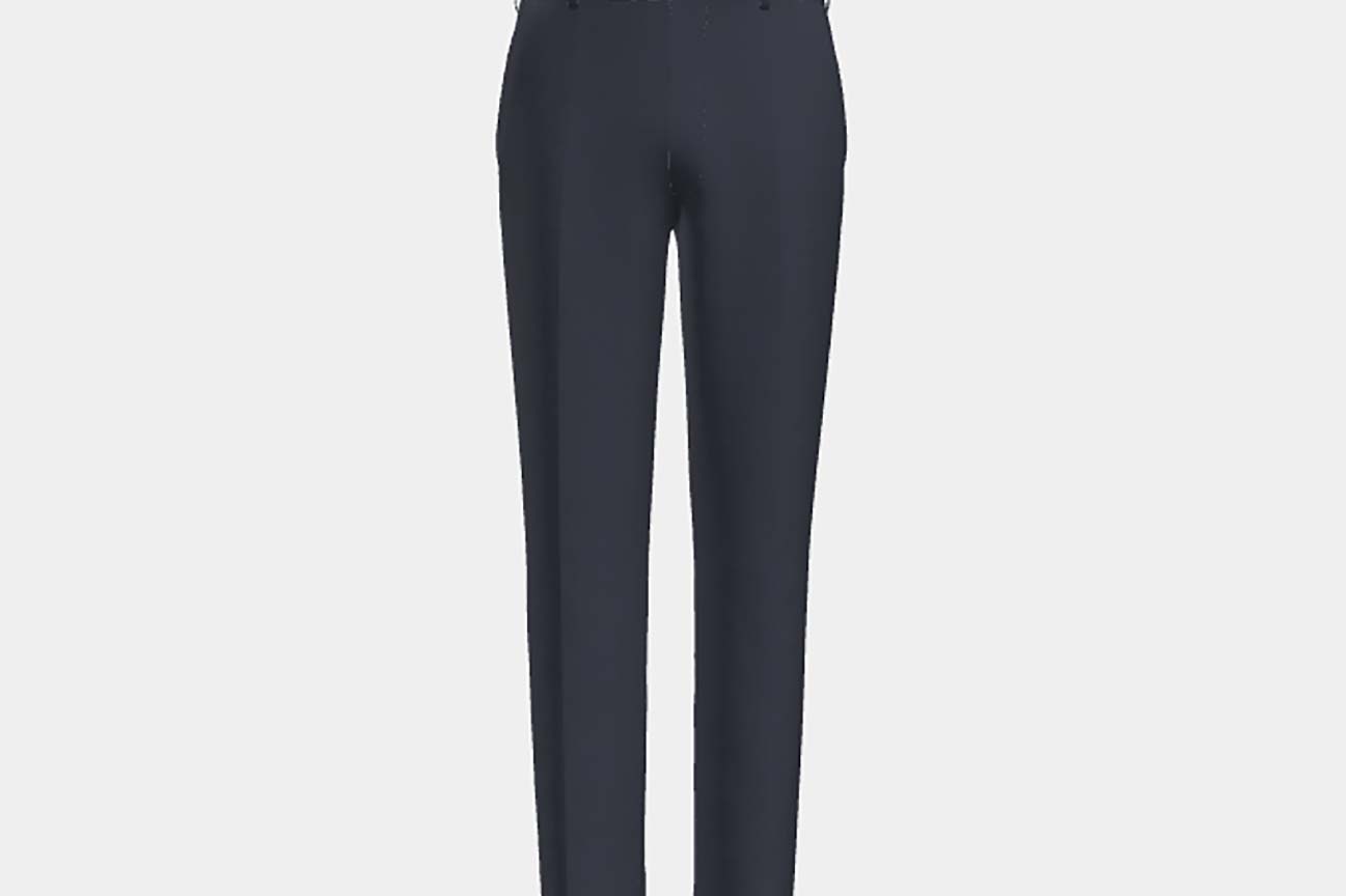 Canonico blue 120s wool tailored trousers