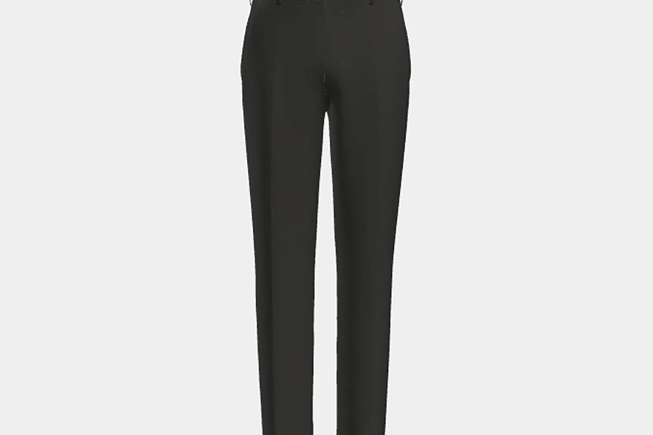 Canonico black 120s wool tailored trousers