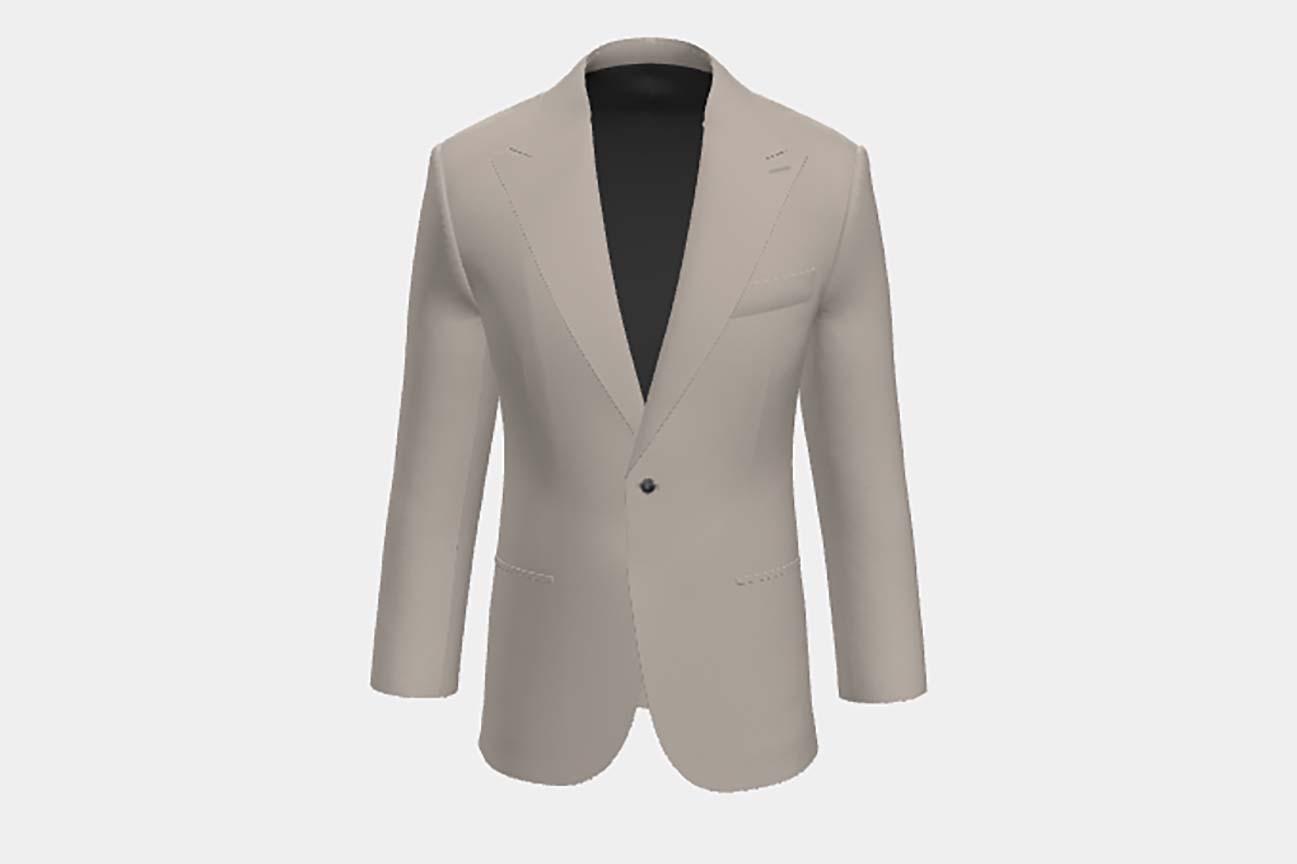 Beige 150s wool and silk tailored jacket Caccioppoli