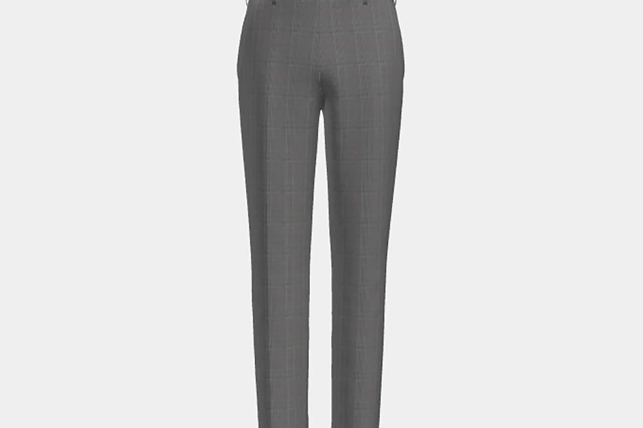 Pantalon tailleur en laine gris 110's Canonico
