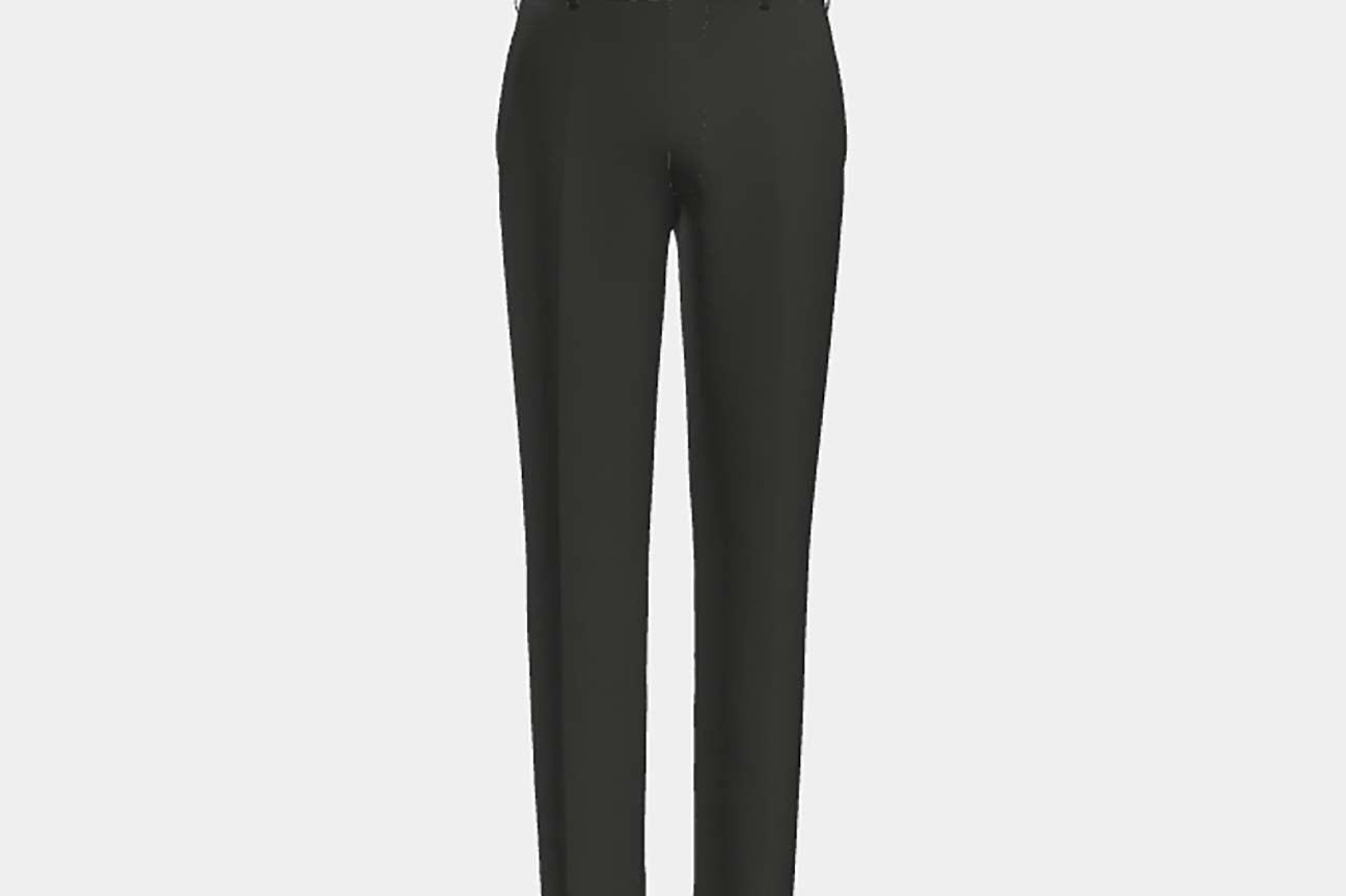 Pantalone su misura lana 110s nero Canonico