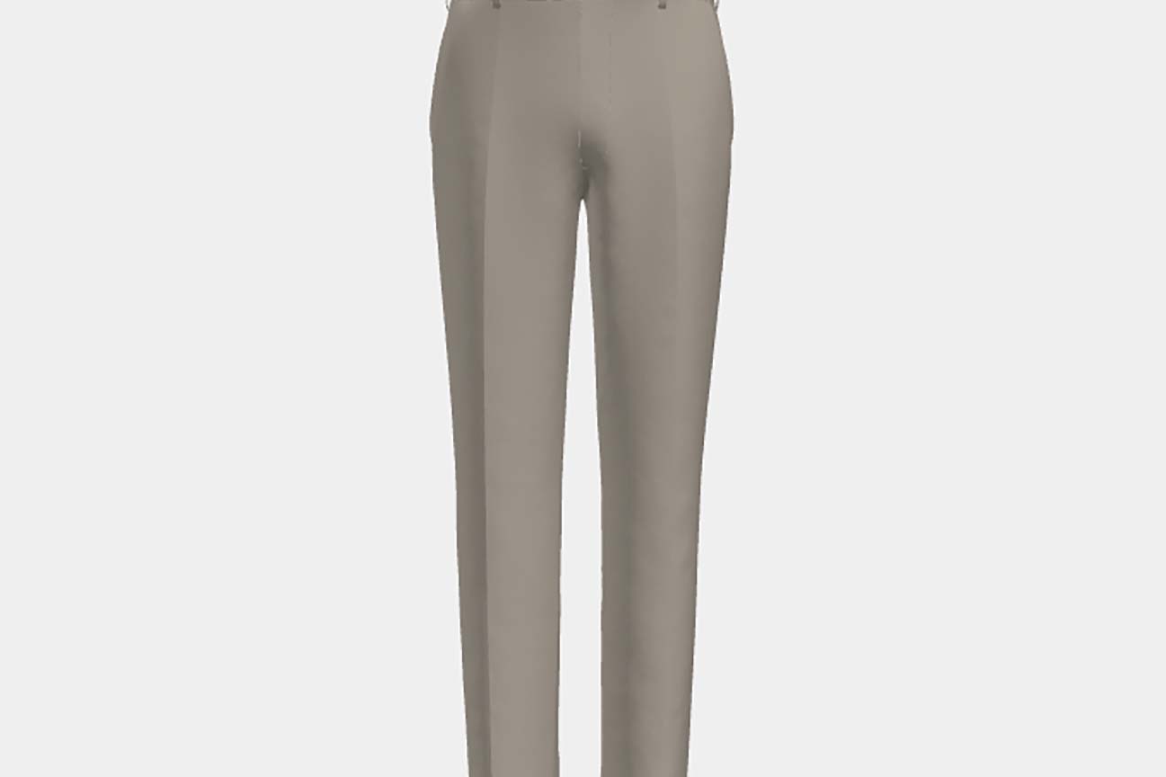 Pantalon sur mesure en laine crème années 130 Caccioppoli