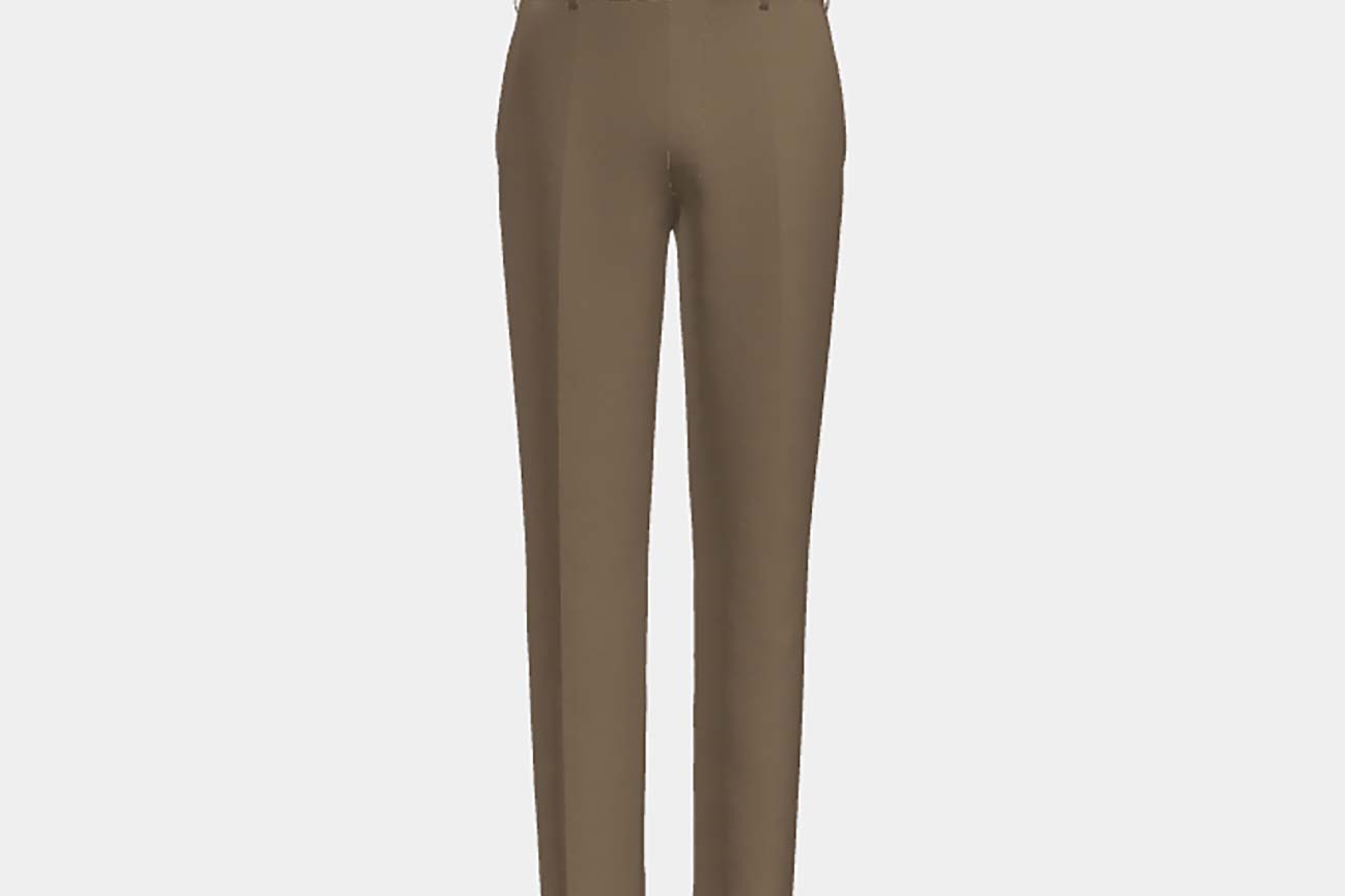 Pantalone su misura lana 130s beige Caccioppoli