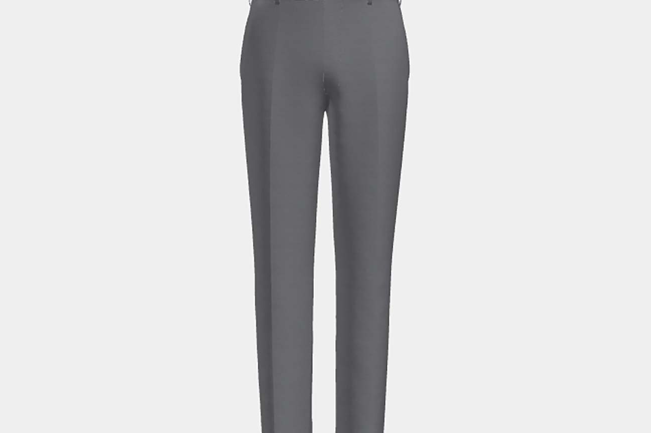Loro Piana gray 150s wool tailored trousers