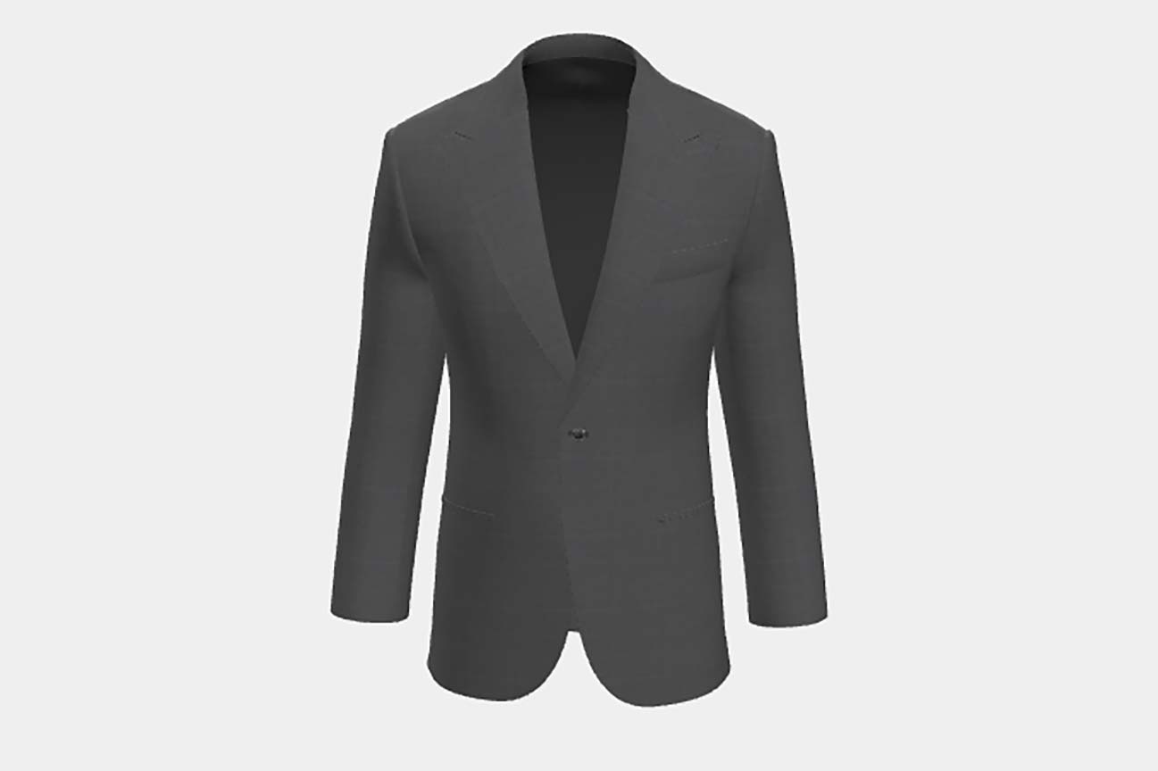 Canonico gray 110s wool tailored jacket