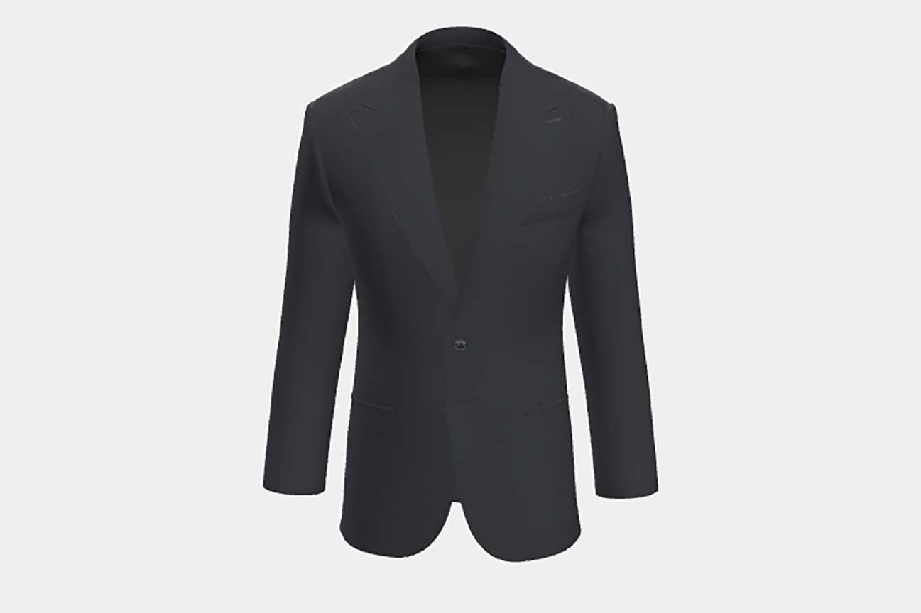 Canonico blue 120s wool tailored jacket