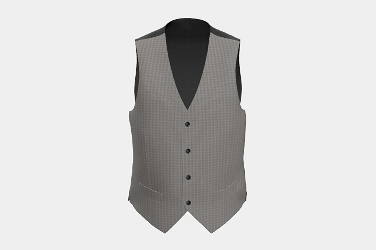 Canonico black 110s wool tailored vest