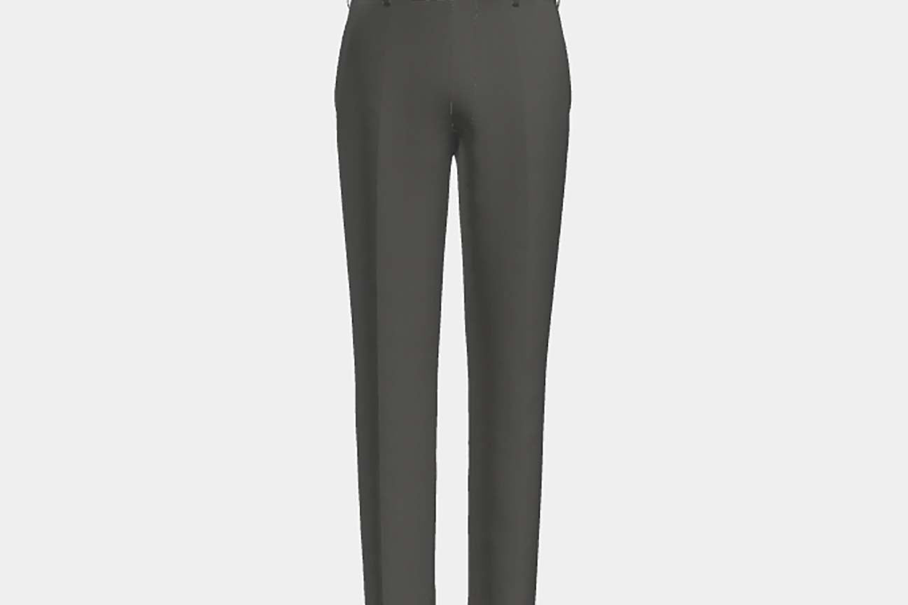 Pantalon en laine vert solaro années 130 sur mesure Caccioppoli