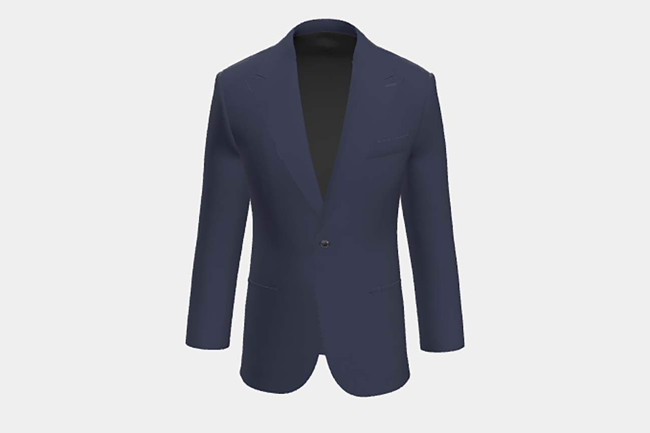 Canonico blue 120s wool tailored jacket