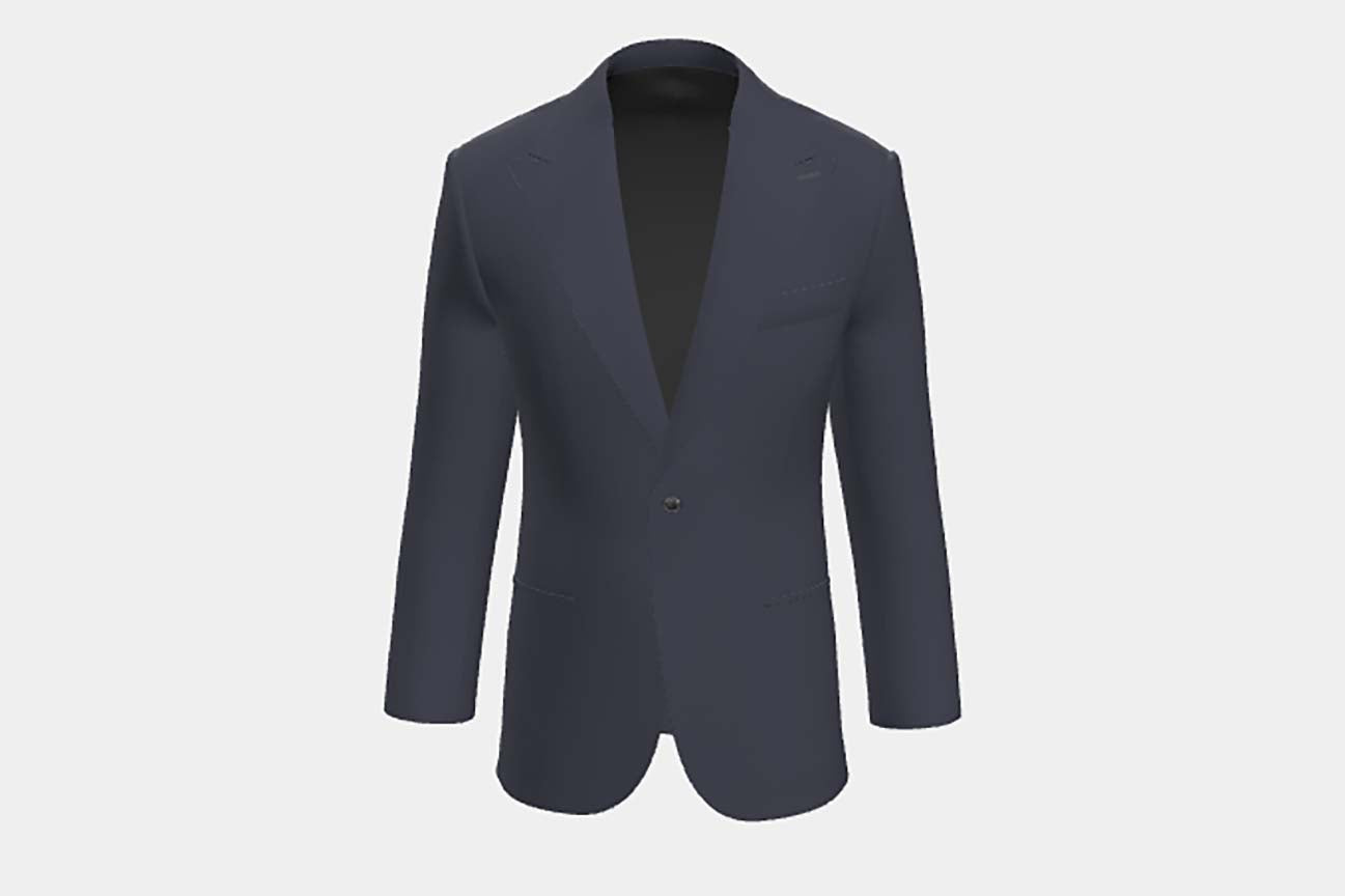 Loro Piana blue 150s wool tailored jacket