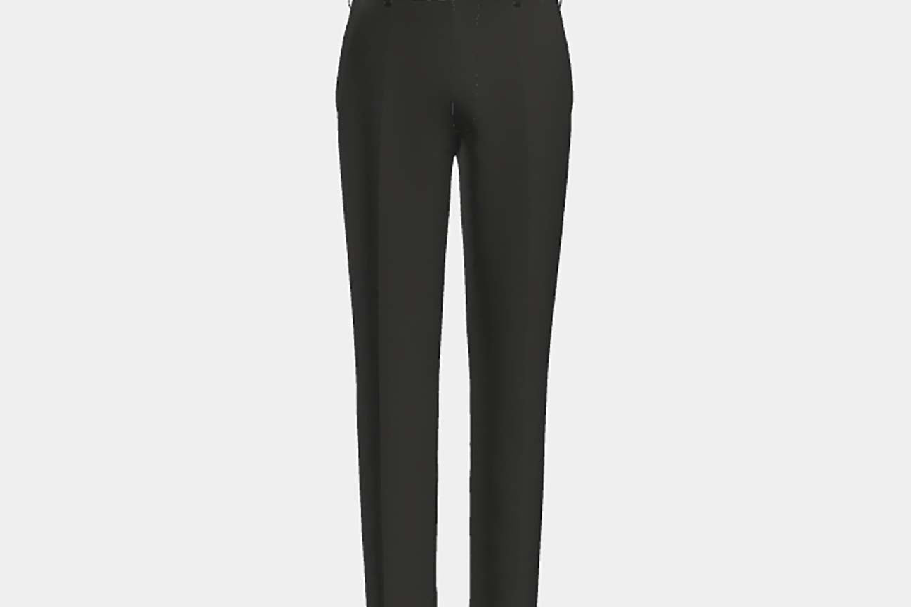 Pantalone su misura lana 120s nero Canonico