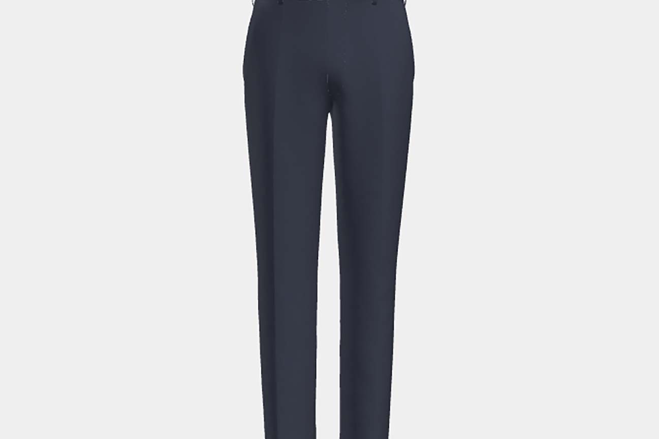 Canonico blue 120s wool tailored trousers