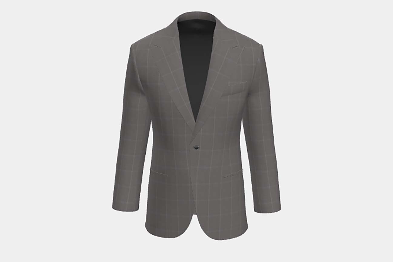 Canonico gray 110s wool tailored jacket