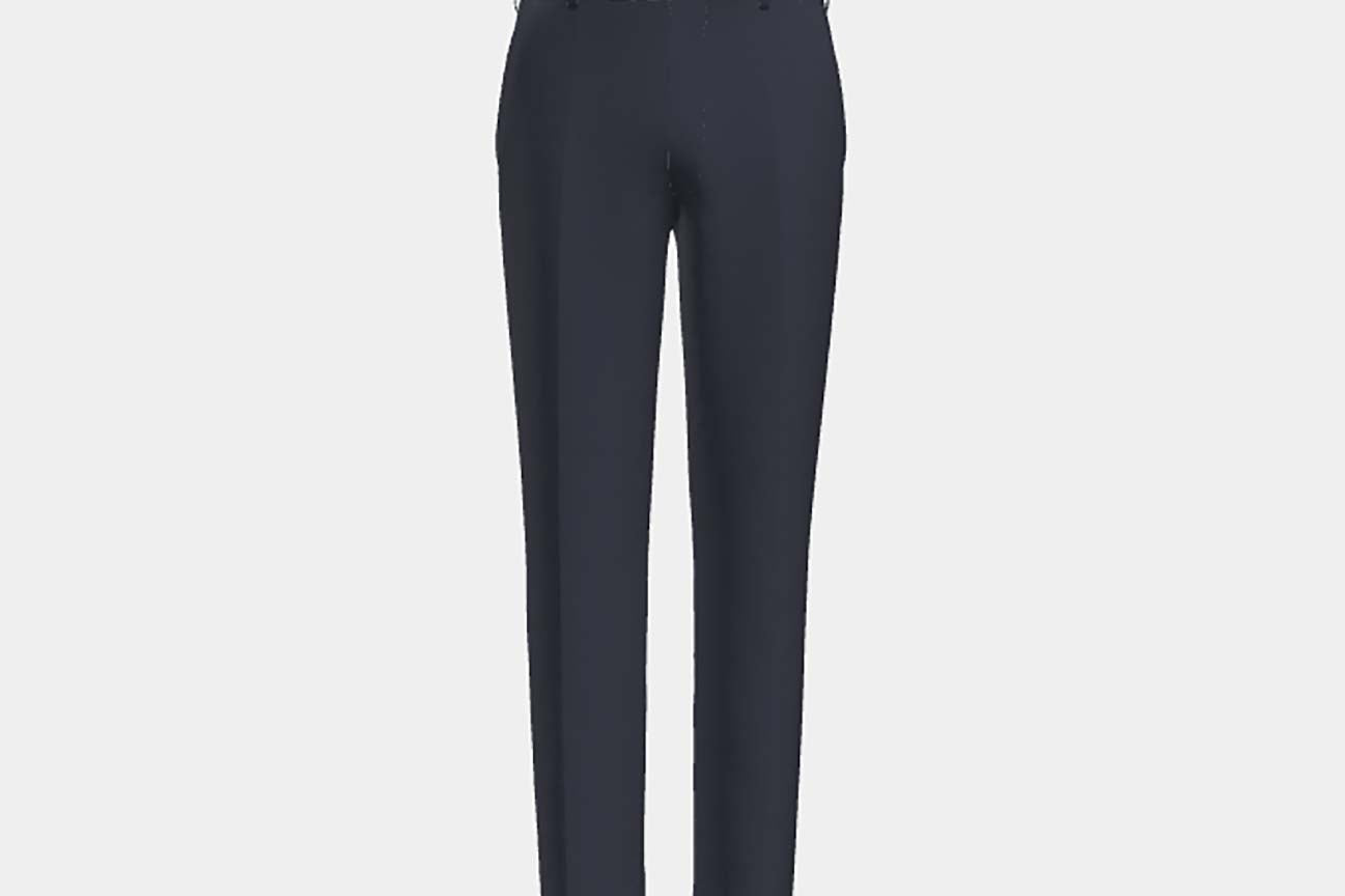 Canonico blue 120s wool tailored trousers