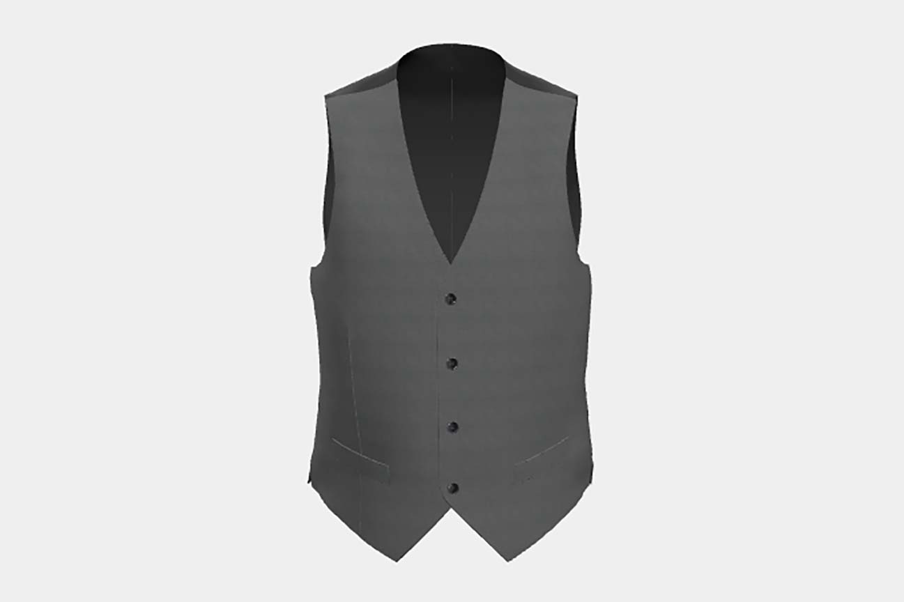 Canonico gray 110s wool tailored vest