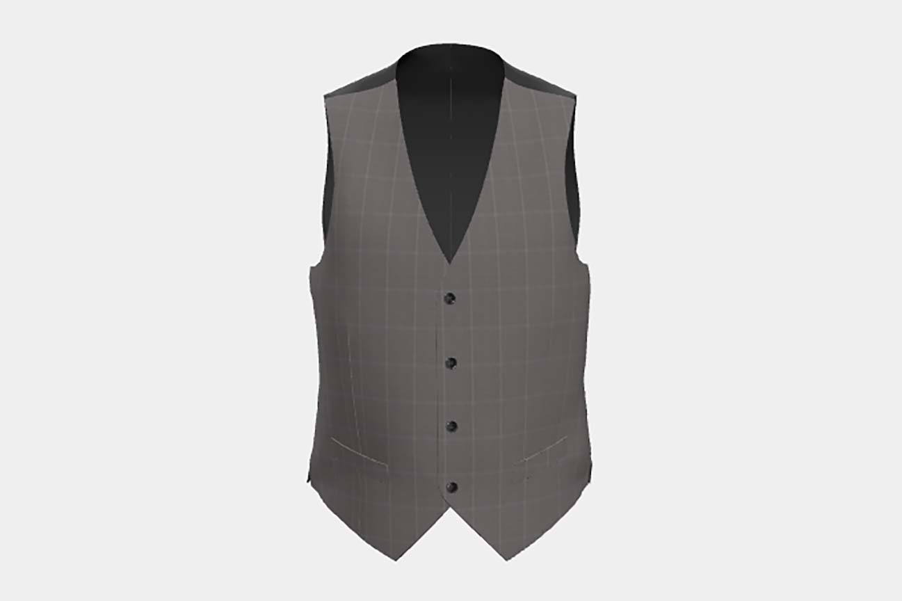 Canonico gray 110s wool tailored vest
