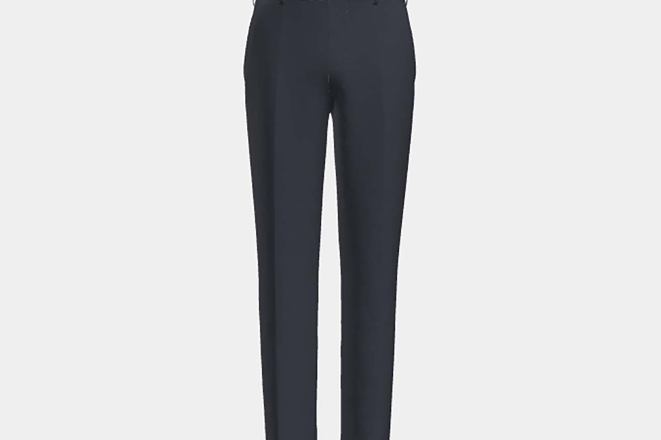 Pantalon tailleur en laine 110s bleu Canonico