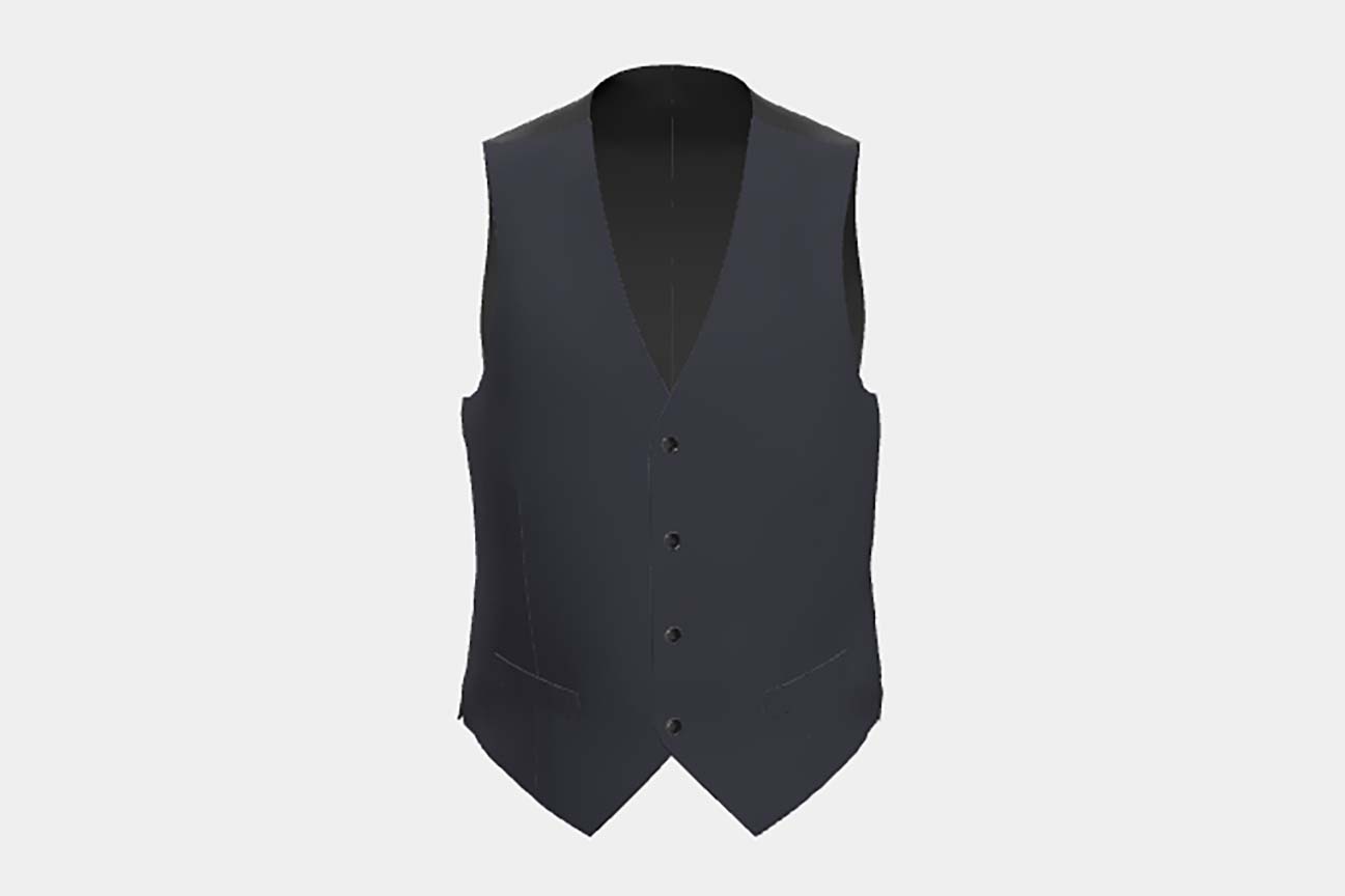 Canonico blue 110s wool tailored vest