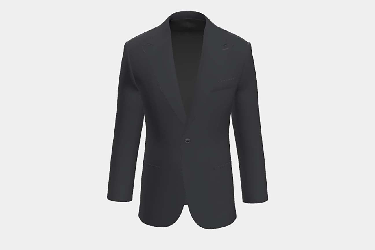 Tailored blue 130s wool jacket Caccioppoli