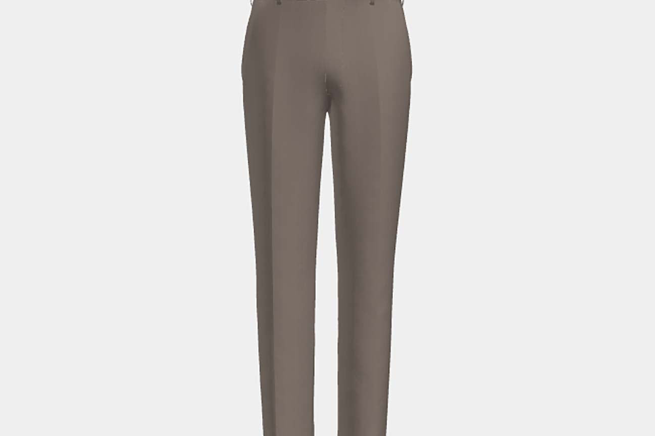 Beige solaro 130s wool tailored trousers Caccioppoli