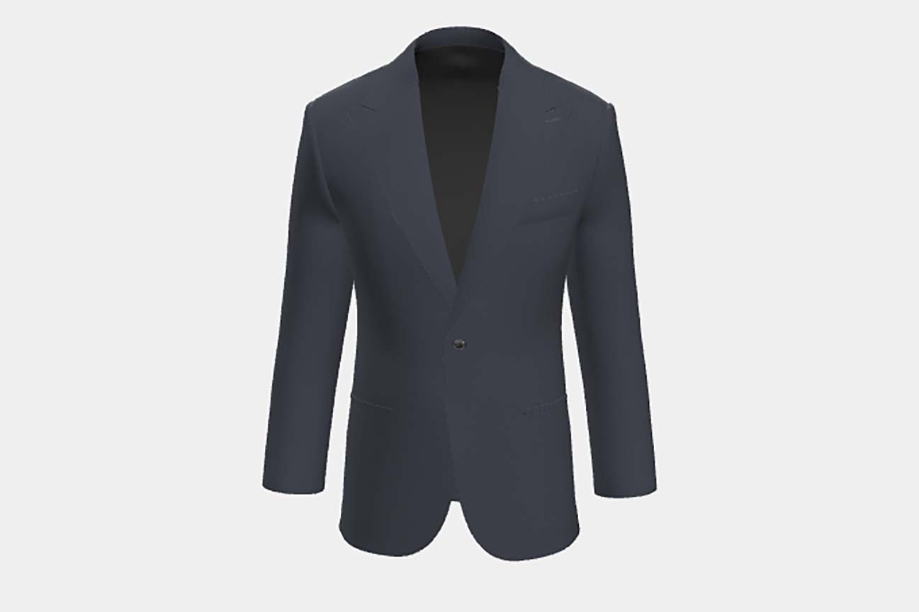 Canonico blue 110s wool tailored jacket