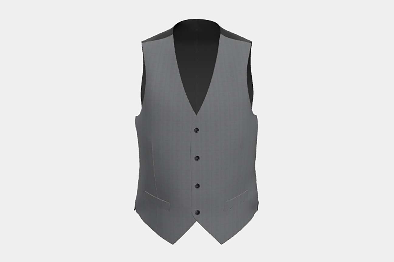 Canonico gray 120s wool tailored vest