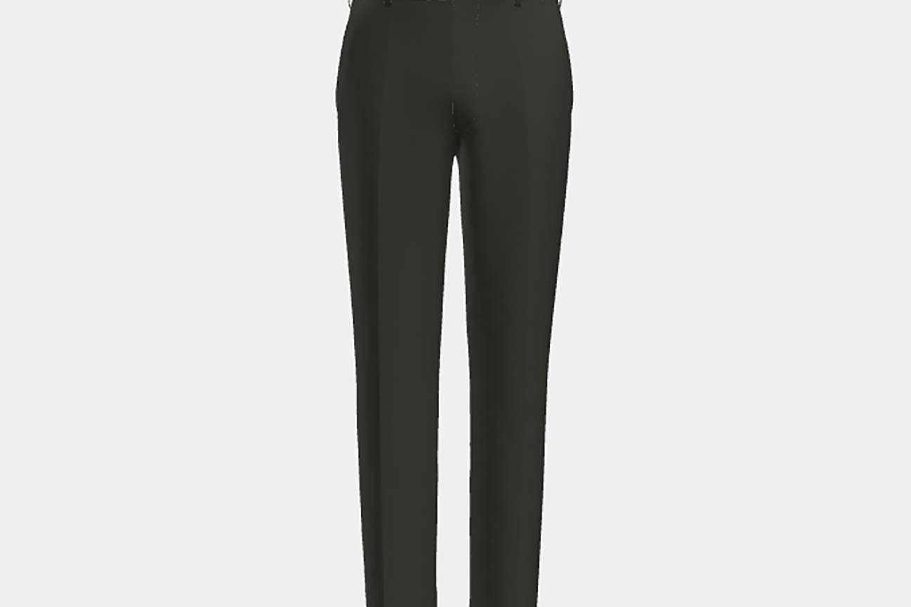 Tailored wool and silk trousers 150s black Caccioppoli