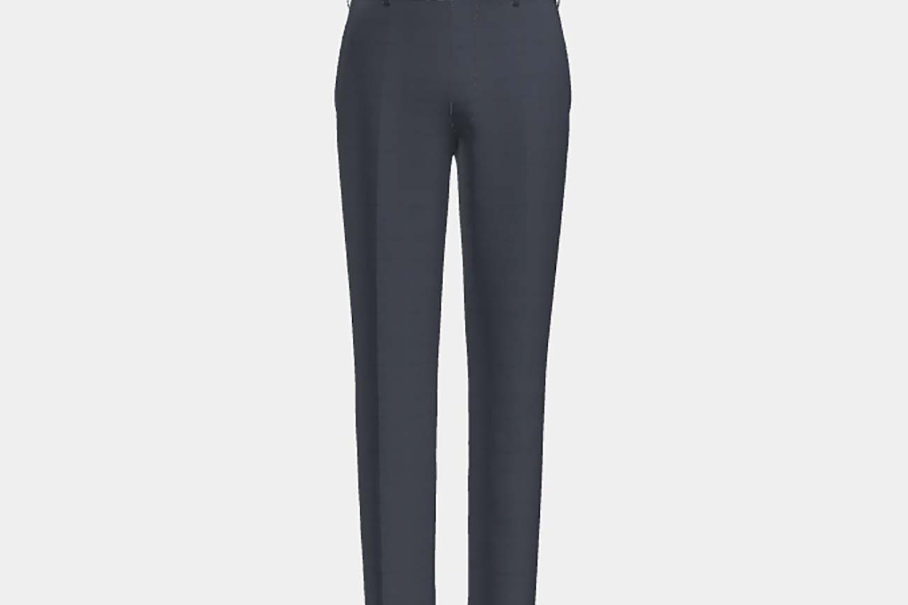 Loro Piana blue 150s wool tailored trousers