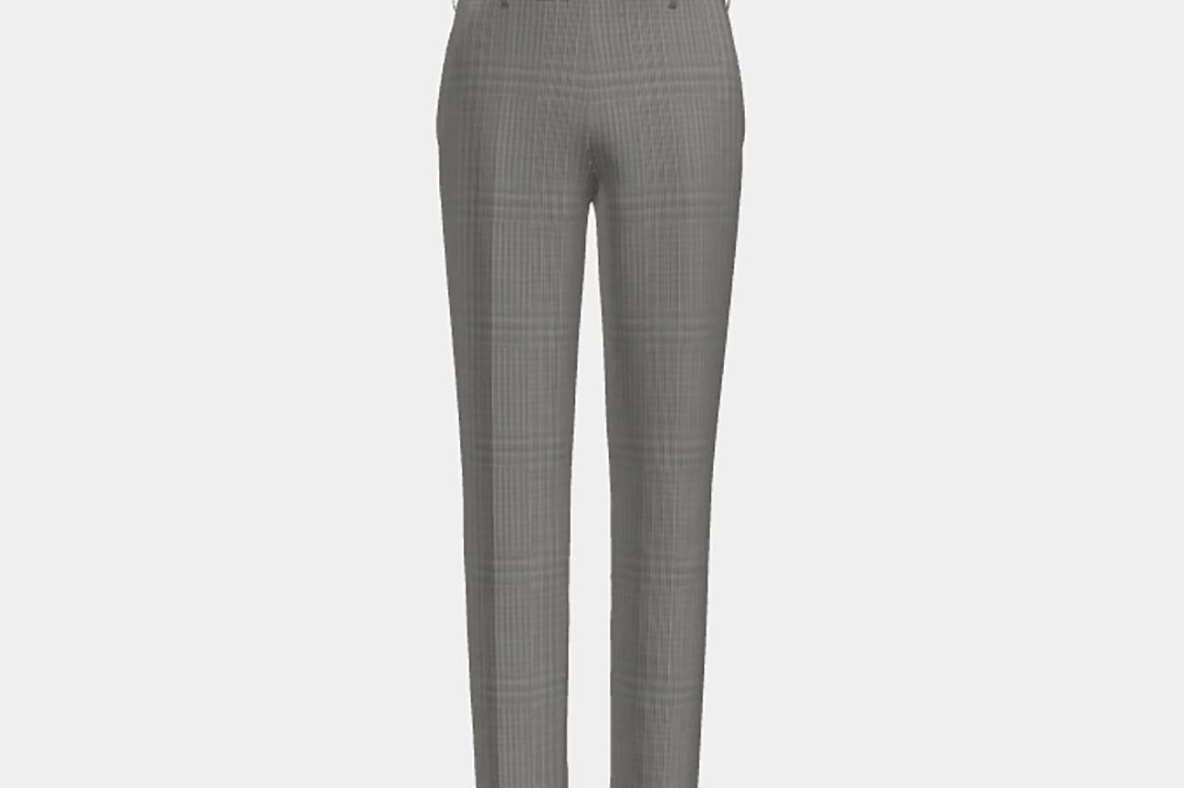 Pantalon tailleur en laine noire 110s Canonico
