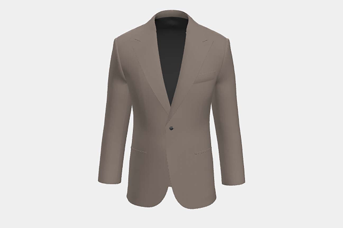 Veste tailleur en laine beige solaro années 130 Caccioppoli