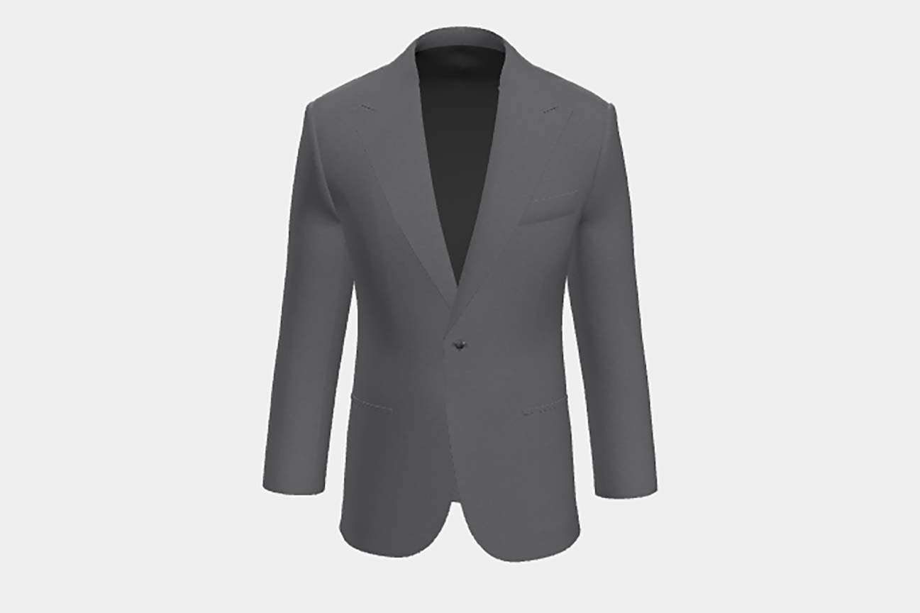 Canonico gray 110s wool tailored jacket