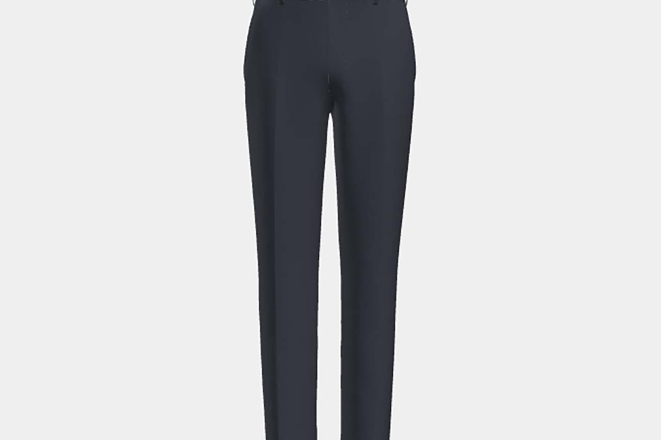Made-to-measure solaro 130s wool trousers in blue Caccioppoli