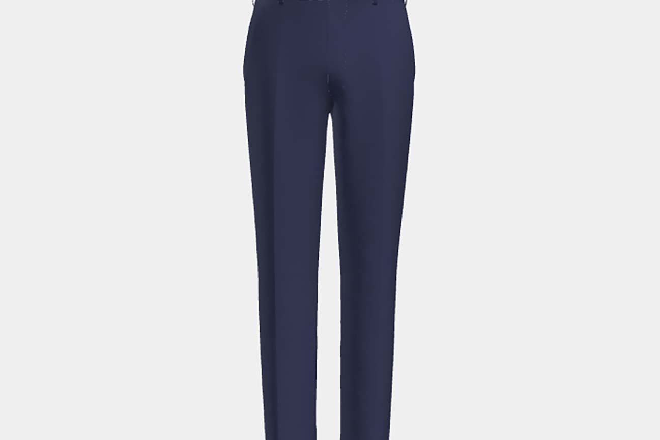 Canonico blue 110s wool tailored trousers